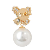Gold Plated White Shell Pearl Anti-Tarnish Earrings