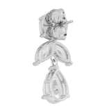 Silver Plated Anti-Tarnish White CZ Stone Earrings