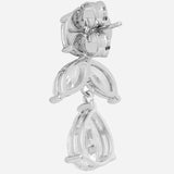 Silver Plated Anti-Tarnish White CZ Stone Earrings