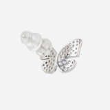 Butterfly Silver Plated Anti-Tarnish White CZ Earrings