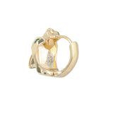 Gold Plated Anti-Tarnish White CZ Stone Panther Earrings