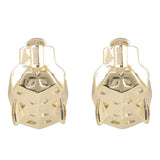 Gold Plated Anti-Tarnish White CZ Stone Panther Earrings