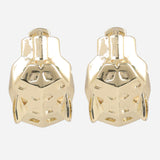Gold Plated Anti-Tarnish White CZ Stone Panther Earrings