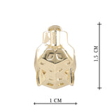Gold Plated Anti-Tarnish White CZ Stone Panther Earrings
