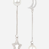 Silver Plated Anti-Tarnish White CZ Stone Earrings