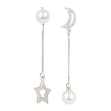 Silver Plated Anti-Tarnish White CZ Stone Earrings