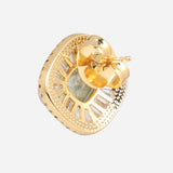 Gold Plated Anti-Tarnish White CZ Stone Earrings