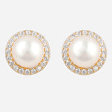 Gold Plated Anti-Tarnish White CZ Stone Earrings