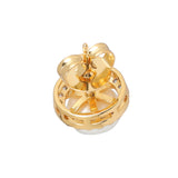 Gold Plated Anti-Tarnish White CZ Stone Earrings