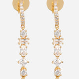 Gold Plated Anti-Tarnish White CZ Stone Earrings