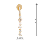 Gold Plated Anti-Tarnish White CZ Stone Earrings