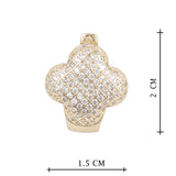 Gold Plated Anti-Tarnish White CZ Stone Earrings