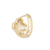 Gold Plated Anti-Tarnish White CZ Stone Earrings
