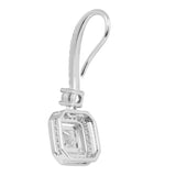 Silver Plated Anti-Tarnish White CZ Stone Hoop Earrings