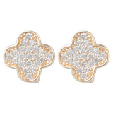 Gold Plated Anti-Tarnish White CZ Stone Earrings