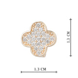 Gold Plated Anti-Tarnish White CZ Stone Earrings