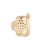 Gold Plated Anti-Tarnish White CZ Stone Earrings