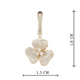 Gold Plated Anti-Tarnish White CZ Stone Earrings