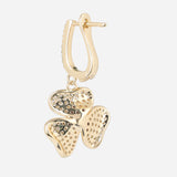 Gold Plated Anti-Tarnish White CZ Stone Earrings