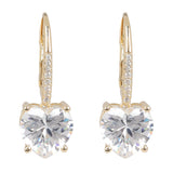 Gold Plated Anti-Tarnish White CZ Stone Earrings