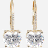 Gold Plated Anti-Tarnish White CZ Stone Earrings