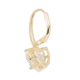 Gold Plated Anti-Tarnish White CZ Stone Earrings