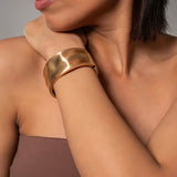Juilie Matte Finish Gold plated Bangle
