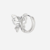 Butterfly Silver Plated Anti-Tarnish White CZ Earrings