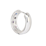 Silver Plated Multi CZ Stone Hanging Earrings
