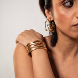 Bijoux Matte Finish Gold plated Bangle