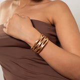 Bijoux Matte Finish Gold plated Bangle