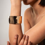 Square 18k Gold Plated Bangle Cuff