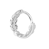 Silver Plated White CZ Stone Hoop Earrings