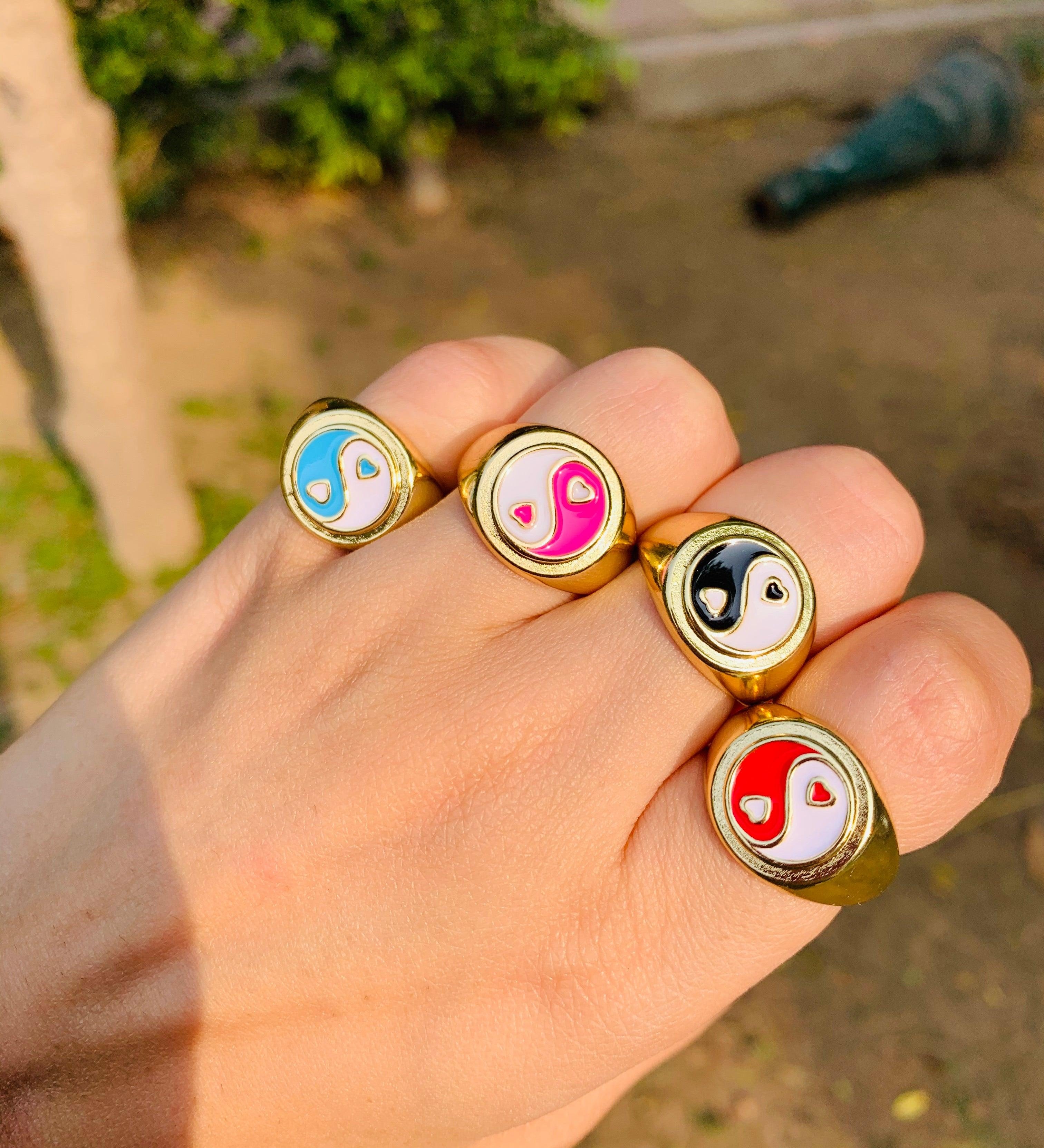 Yin & Yang Rings - Zevar King