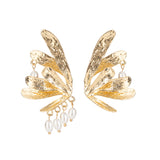 Gold Plated Wings Earrings