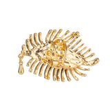 Gold Plated Blue Eye Earrings for Women with Mother of Pearl