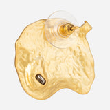 Gold Plated Yellow Eye Earrings for Women with CZ Stones