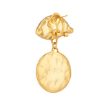 Gold Plated Nose Shape Earrings for Women with Mother of Pearl