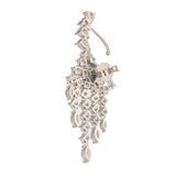 CZ STONE, SILVER PLATED, EARRING
