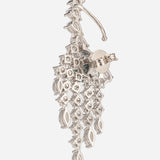 CZ STONE, SILVER PLATED, EARRING