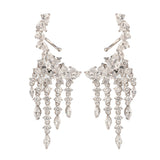 CZ STONE, SILVER PLATED, EARRING