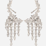 CZ STONE, SILVER PLATED, EARRING