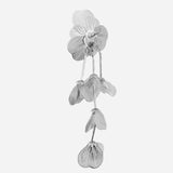 White Floral Long Enamel Dangling Earrings