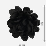 Statement Floral Fabric Black Earrings