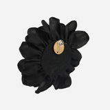 Statement Floral Fabric Black Earrings