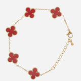 Red V Clover Bracelet