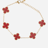 Red V Clover Bracelet