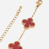 Red V Clover Bracelet