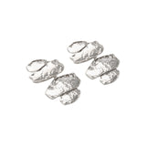 Assymetrical 4 Tier Silver Dangling Earrings