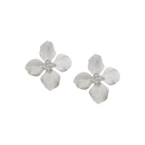 Silver Floral Earrings